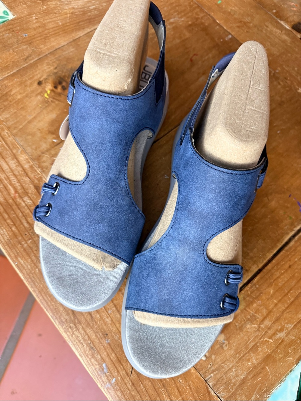 Jambu Blue and Tan Women's Sandals - Picture 10 of 10